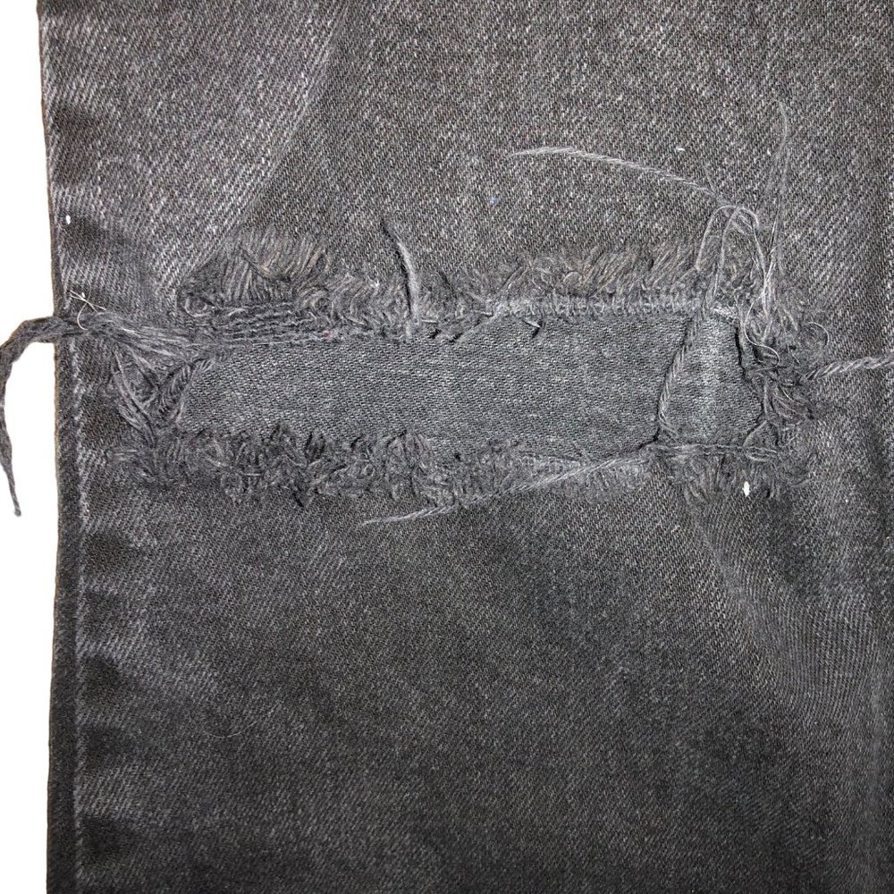 Pacsun Black Jeans Mens 32x32 Used Stacked Skinny Distressed Knees - Picture 12 of 16